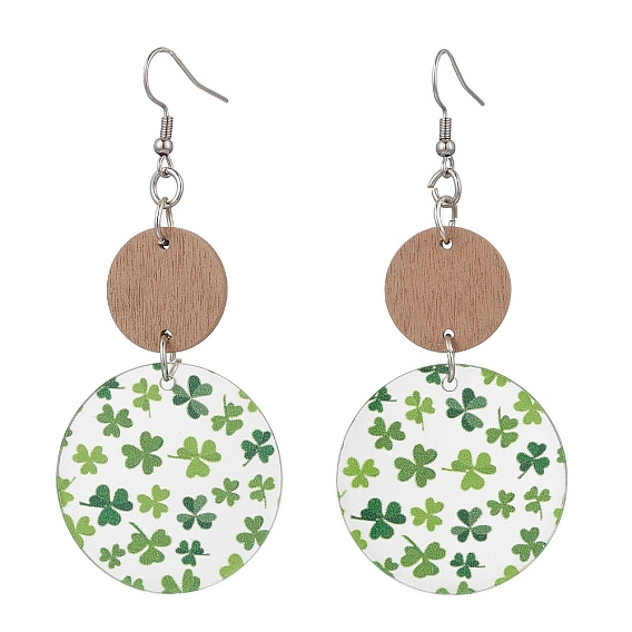 Серьги-гвоздики из акрила и тополя