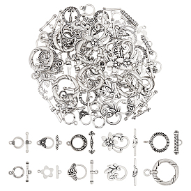 60 сумки 10 стили тибетский стиль застежки-крючки из сплава, разнообразные