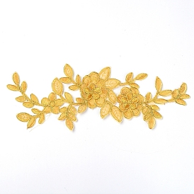 Computerized Embroidery Polyester Iron on/Sew on Patches, Costume Accessories, Appliques, Flower