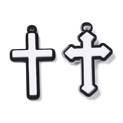 Opaque Acrylic Pendants, Cross Charm