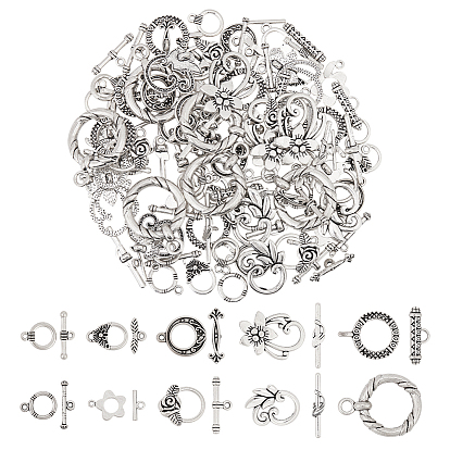 60 сумки 10 стили тибетский стиль застежки-крючки из сплава, разнообразные