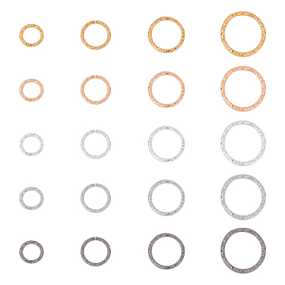 400Pcs 20 Style Iron Jump Rings, Open Rings Rings