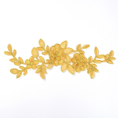 Computerized Embroidery Polyester Iron on/Sew on Patches, Costume Accessories, Appliques, Flower