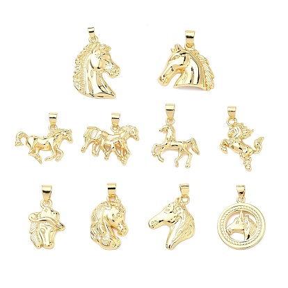 Латунные подвески, лошади прелести, долговечный, без кадмия и без свинца