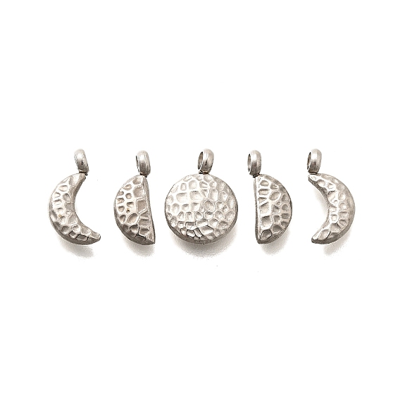5 шт. 304 подвески из нержавеющей стали, очарование фазы луны