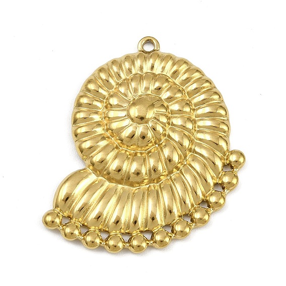 304 подвески из нержавеющей стали, подвески в форме спиральной ракушки, ионное покрытие (ip)