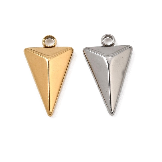 304 Stainless Steel Charms, Cone Charms
