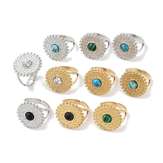 Ионное покрытие (ip) 304 кольцо из нержавеющей стали, регулируемые кольца из синтезированных драгоценных камней, солнце