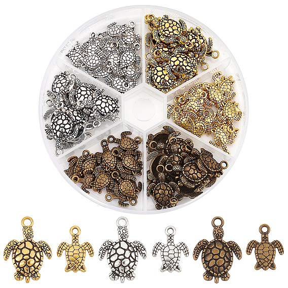 90 шт 6 подвески из сплава в тибетском стиле, Морская черепаха