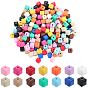 280 шт 14 цвета непрозрачные акриловые бусины, кубические, граненые