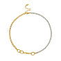 18K Gold Plated Titanium Steel Necklace with Zircon Inlay Design - Elegant and Stylish
