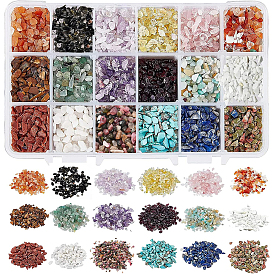 Chips de piedras preciosas naturales y sintéticas mixtas