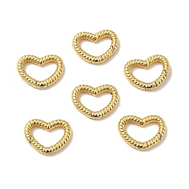 Brass Spring Gate Rings, Cadmium Free & Nickel Free & Lead Free, Twisted Heart