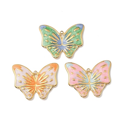 304 нержавеющей стальной эмали подвески, ионное покрытие (ip), очарование бабочки, золотые