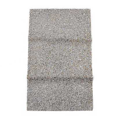 Feuilles de strass thermocollantes, strass en verre (colle thermofusible au dos), rectangle