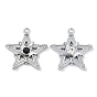 Подвески из сплава и страза, звезда очарование, платина