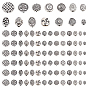 84Pcs 14 Styles Tibetan Styles Alloy Beads, Antique Silver
