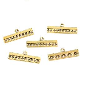 Liens de style tibétain, connecteurs chandeliers, sans cadmium et sans plomb, rectangle / barre, 9x28x2.5mm, Trou: 1.5~2mm