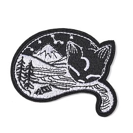 Computerized Embroidery Cloth Iron on/Sew on Patches, Costume Accessories, Cat