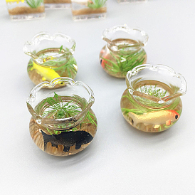 Miniature Fish Tank Dollhouse Accessories, Plastic Aquarium Dollhouse for Garden Scene Decor