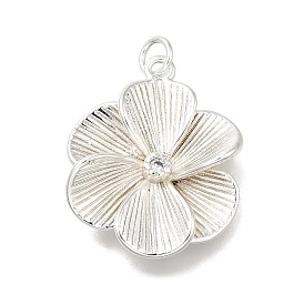 Латунные подвески, со стразами, цветок, с целью перехода в кольце, долговечный, без свинца и без кадмия