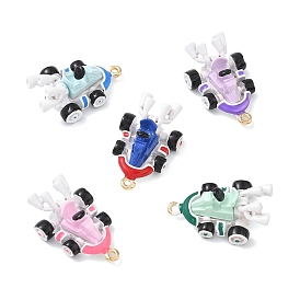 Подвески из эмали и сплава, брелоки для картинга, золотые