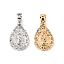 Подвески из латуни и прозрачного циркония, подвески в форме капли с узором "девственная кожа"