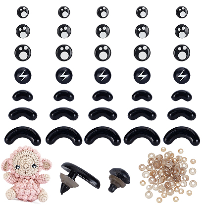 Наборы для изготовления пластиковых кукольных глаз и носов, Чучела игрушечных глаз, с пластиковой заглушкой для глаз