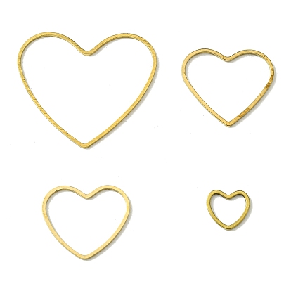 Латунные соединительные колечки, без кадмия, без никеля и без свинца, сердце