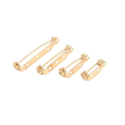 304 Stainless Brooch Findings, Back Bar Pins, with Holes