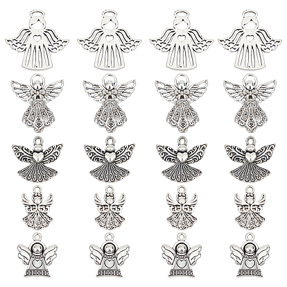 50 шт 5 подвески из сплава в тибетском стиле, ангел