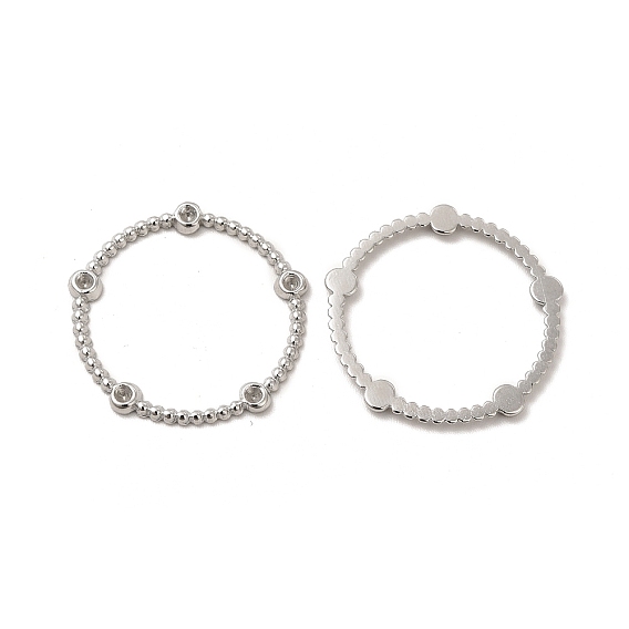 Ионное покрытие (ip) 304 кольцо из нержавеющей стали со стразами, кольцо