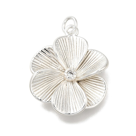 Латунные подвески, со стразами, цветок, с целью перехода в кольце, долговечный, без свинца и без кадмия