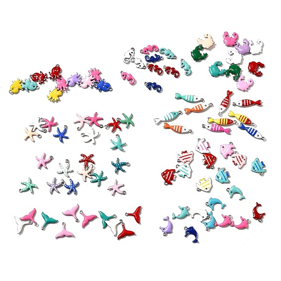 304 из нержавеющей стали шармы эмали, морское животное, цвет нержавеющей стали