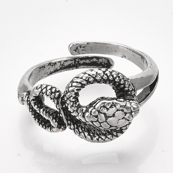 Alloy Cuff Finger Rings, Snake