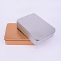 Rectangular Empty Tinplate Boxes, with Slip-on Lids, Mini Portable Box Containers