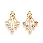 Латунные микро проложить кубического циркония подвески, фанатские прелести, долговечный, без никеля 