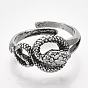 Alloy Cuff Finger Rings, Snake