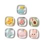 Transparent Resin Cabochons, Square