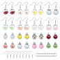 DIY Dangle Earring Making, with Glass Ball Pendants and Brass Earring Hooks