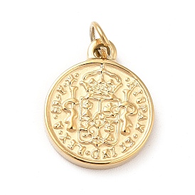 Ионное покрытие (ip) 304 подвески для монет из нержавеющей стали, с целью перехода в кольце, плоский круглый с Hispan et Ind Rex