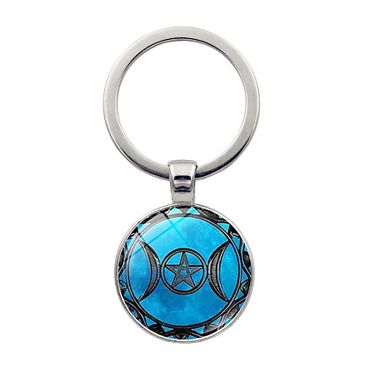 Сплав со стеклянным кейчианом, плоские круглые с луной