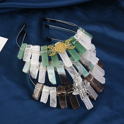 Обручи для волос из натуральных камней, аксессуары для волос для женщин и девочек