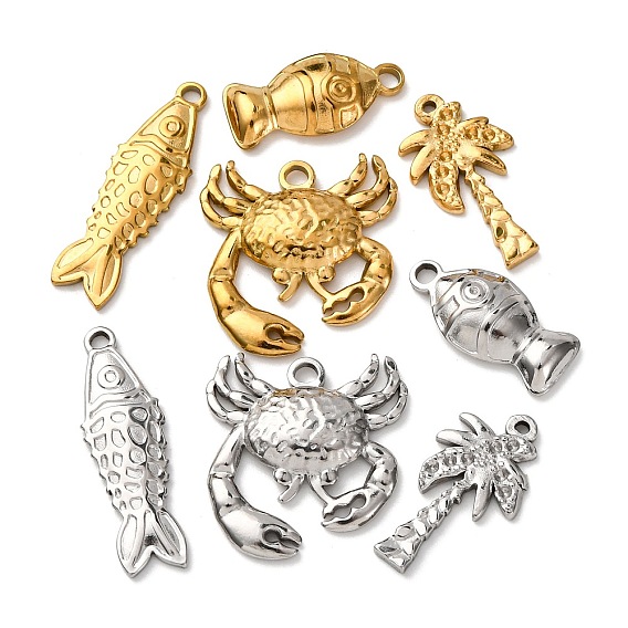 304 подвески из нержавеющей стали, золотые / платиновые