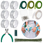 PU Leather with Iron Slap Bracelets, Iron & Paper Floral Wire, Polyester Ribbon, Iron Head Pins, Iron Wire Grimp Wire, Paper Tapes