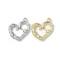 Латунные подвески, сердце прелести, стойки покрытие, без свинца и без кадмия