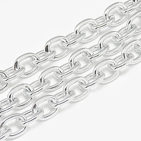 Cadenas de cable de aluminio, sin soldar, oval