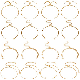 16 шт. 4 стили 304 изготовление браслетов-цепочек из нержавеющей стали