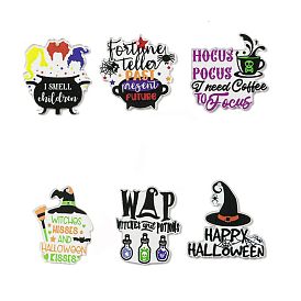 Halloween Themed Double-sided Printed Acrylic Pendants, Word