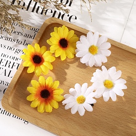 6Pcs Daisy Flowers Sunflower Artificial Floral Alligator Hair Clips, for Girls and Women